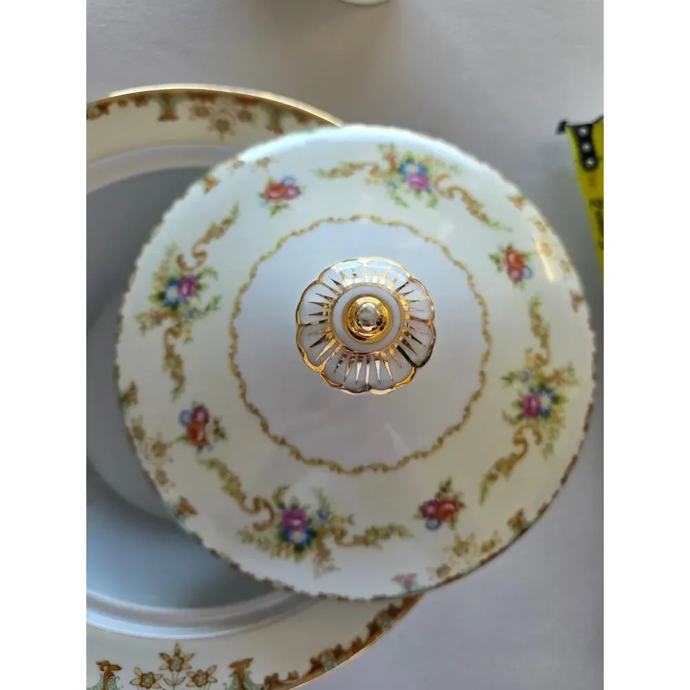 Hira China Vintage China Oval Porcelain Serving Covered Bowl Made in  Japan